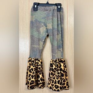 Little Southern Swag Camo Leopard bell bottoms